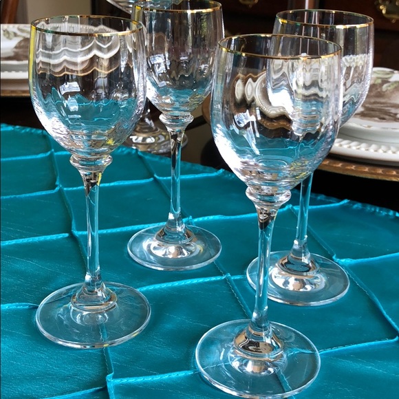 Mikasa Other Mikasa Stephanie Pattern Cordial Glassesgold Poshmark